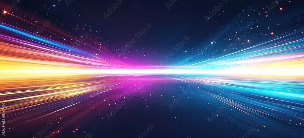 Poster a mesmerizing display of vibrant lights in motion.