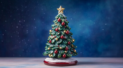 Obraz premium Festive Christmas Tree Ornament Winter Holiday Decoration