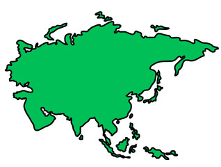 Elegant outline of country map silhouette illustration