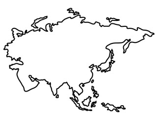 Elegant outline of country map silhouette illustration