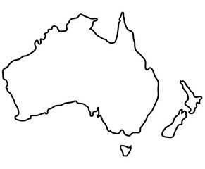 Elegant outline of country map silhouette illustration