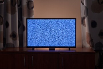 TV in a dim living room