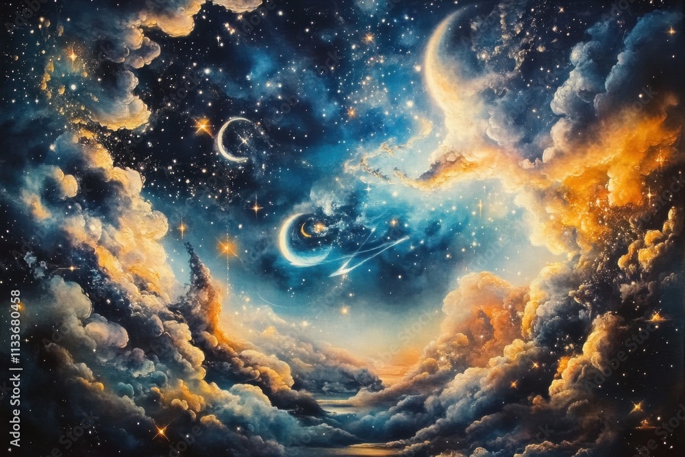 Canvas Prints nebulae weave together to create an enchanting cosmic design.