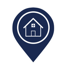 home icon on a blue