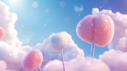 National Cotton Candy Day background concept 