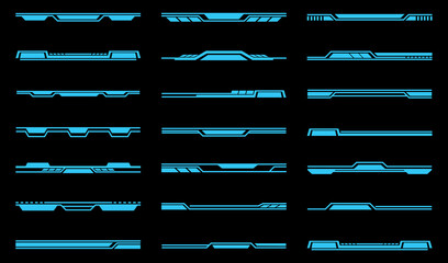Futuristic Technology Border Interface