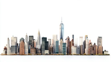 Fototapeta premium miniature of classic new york on white background