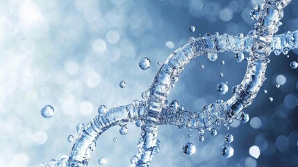 Crystal-clear liquid forms a stunning three-dimensional structure.