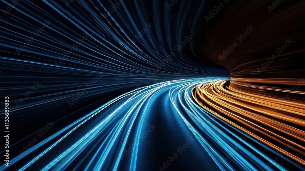 Poster dynamic background showcasing the fusion of technology and motion.
