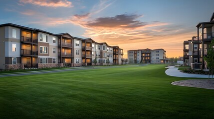 Modern Apartment Building Or Apartment Complex