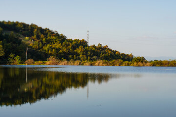 Fototapeta premium Beautiful lake in Korea in autumn