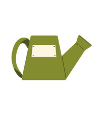 Obraz premium Green watering can illustration 