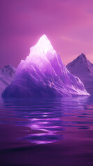 Dreamy Pink-Purple Iceberg
