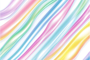 Abstract design with colorful diagonal stripes on white background, creating vibrant and dynamic visual effect. soft pastel colors evoke sense of calm and creativity