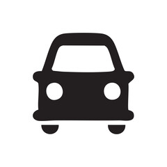 Simple black silhouette of a car