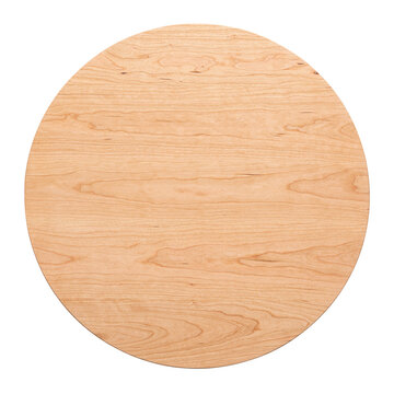 Round cherry wood tabletop. Cherry wood texture desktop background element.