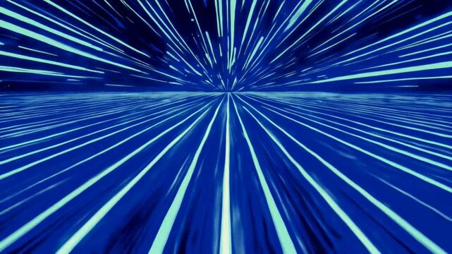 Many bright blue lines radiating outward animation loop