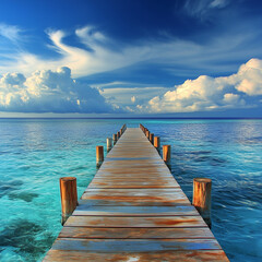 Tropical Destination - Maldives - Pier For Paradise Island.