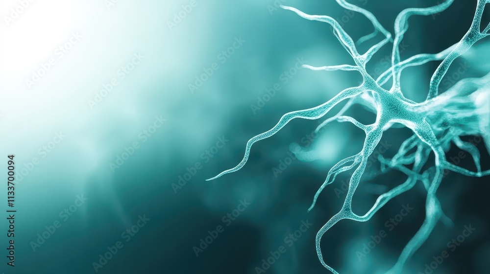 Aufkleber intricate closeup of neurons, exploring the complex network of the nervous system