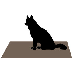 wolf animal icon vectors illustration symbol design