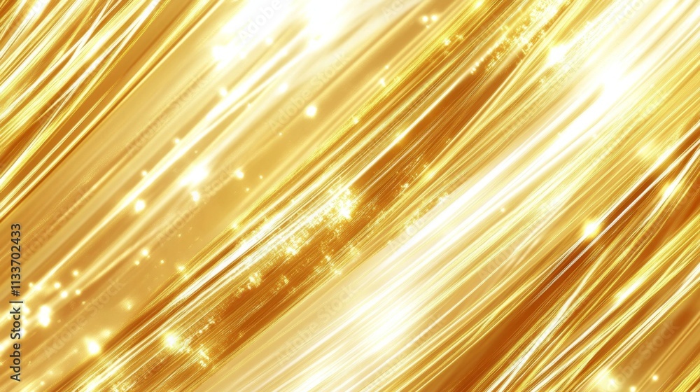 Poster dynamic golden light streaks abstract background digital art illuminated environment close-up viewpo