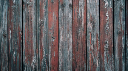 Fototapeta premium Weathered wooden planks with a rustic texture in various shades of brown and gray