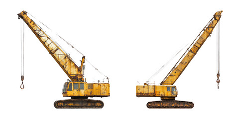 Rusty Crane Isolated on Transparent Background