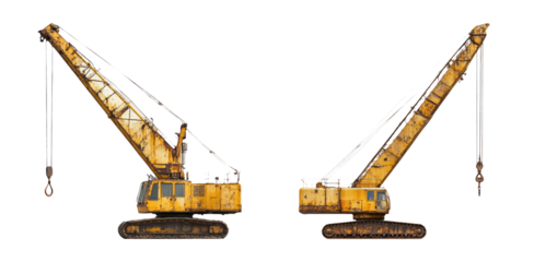 Rusty Crane Isolated on Transparent Background