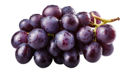 Luscious Red Grapes: A cluster of ripe, dark red grapes, glistening with moisture, captures the essence of freshness and natural sweetness.