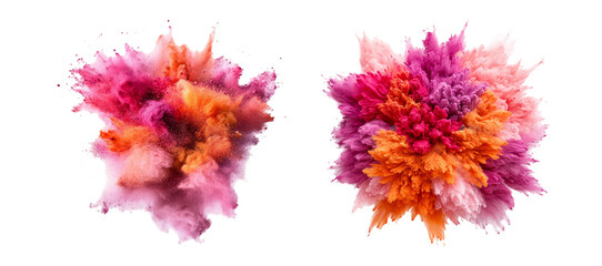 Vibrant Color Explosion on Transparent Background