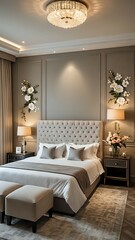 a luxurious modern bedroom