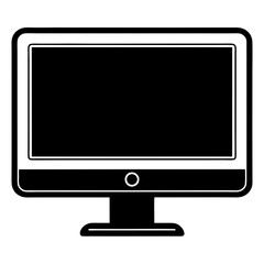 lcd monitor isolated on white