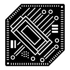 Motherboard vector art silhouette