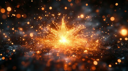 Golden Glow: A Stunning Transparent Firework Sparkler for Welcoming the New Year