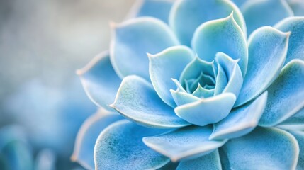 Serenity in Blue: A Close-Up of a Stunning Succulent