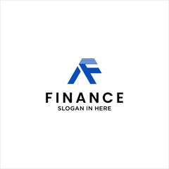 modern initial AF logo. finance management logo vector