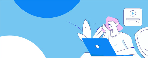 Business network security character flat vector concept operation hand drawn illustration
