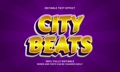 city beats editable text effects with a street and art theme