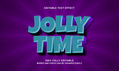 jolly time editable text effects with a kids and play theme