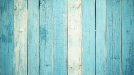 Obraz premium Wooden planks painted in light blue tones creating a rustic and serene backdrop