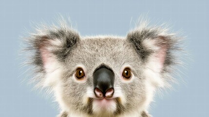 Obraz premium Close-Up Portrait of a Cute Koala with Soft Fur and Expressive Eyes