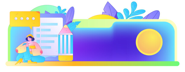 Invite friends to conduct questionnaire flat vector concept operation hand drawn illustration
