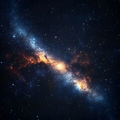 Fototapeta premium Celestial Swirl A Galaxy Among Distant Stars