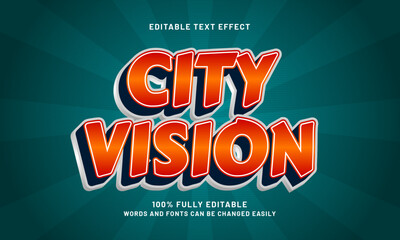 city vision editable text effects with a street and art theme