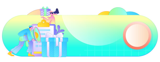 Invite friends to conduct questionnaire flat vector concept operation hand drawn illustration
