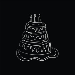 wedding cake vector illustration