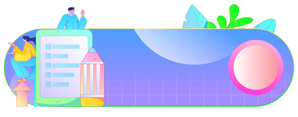 Invite friends to conduct questionnaire flat vector concept operation hand drawn illustration
