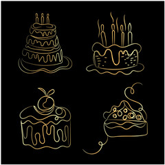 set of christmas icons