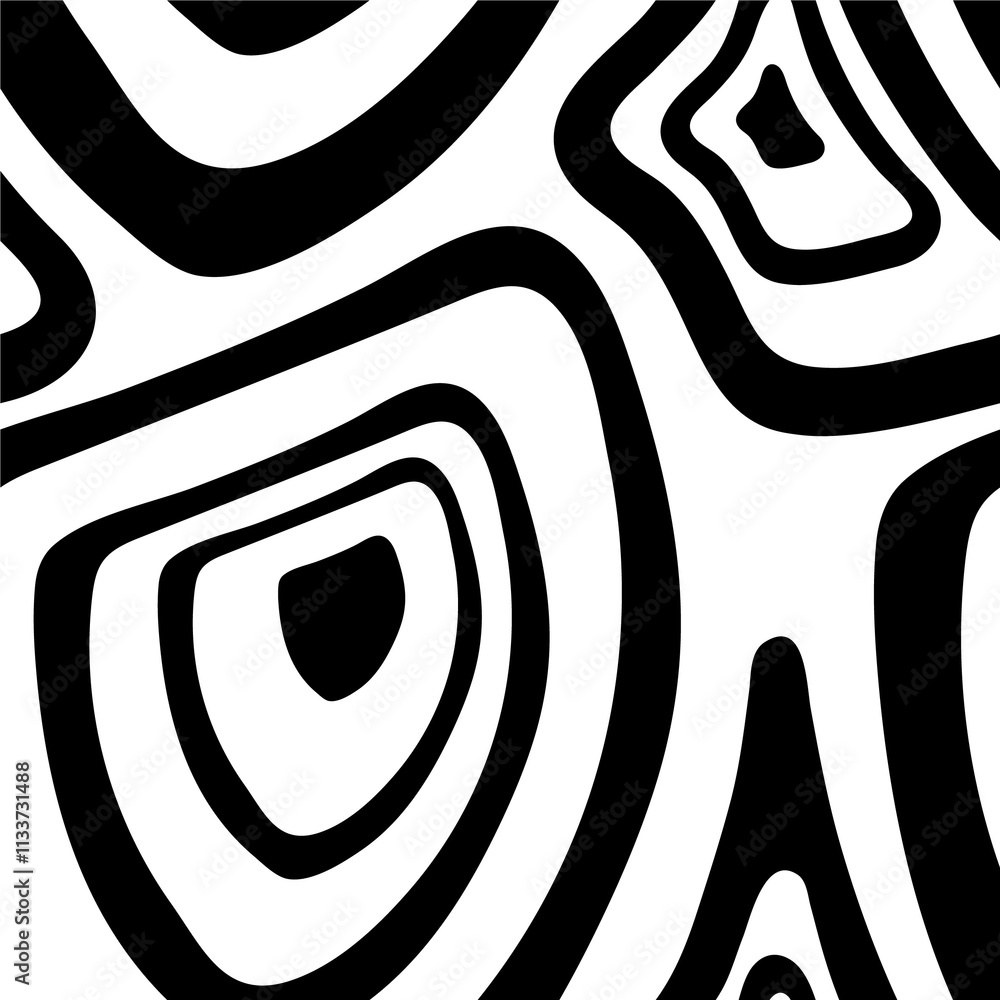 Poster black and white line pattern abstract background texture. curvy and wavy backdrop.