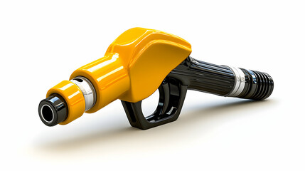 Fuel Nozzle, A Sleek, Yellow and Black Design, Precision-Engineered for Efficient Fuel Dispensing, Enhancing Automotive Refueling Experience.